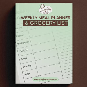 Weekly Meal Planner & Grocery List – Printable PDF